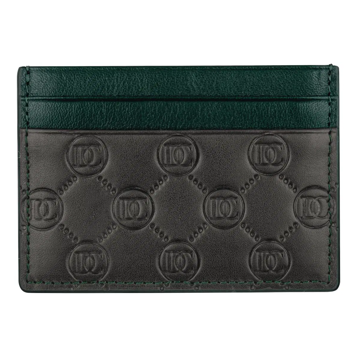 DICI Milano leather card holder for men 4cc black , Green
