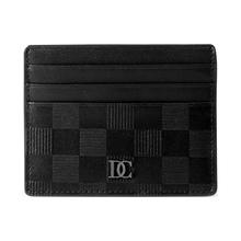 Dici Milano Black Checkered Leather Card Holder 