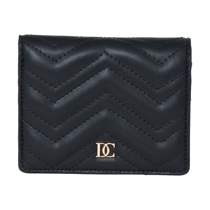 Dici Milano Women's Black Quilted Leather Wallet