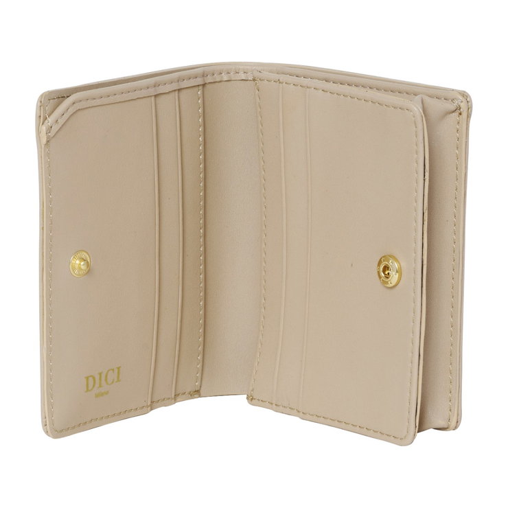 Dici Milano Women’s Beige Quilted Wallet 