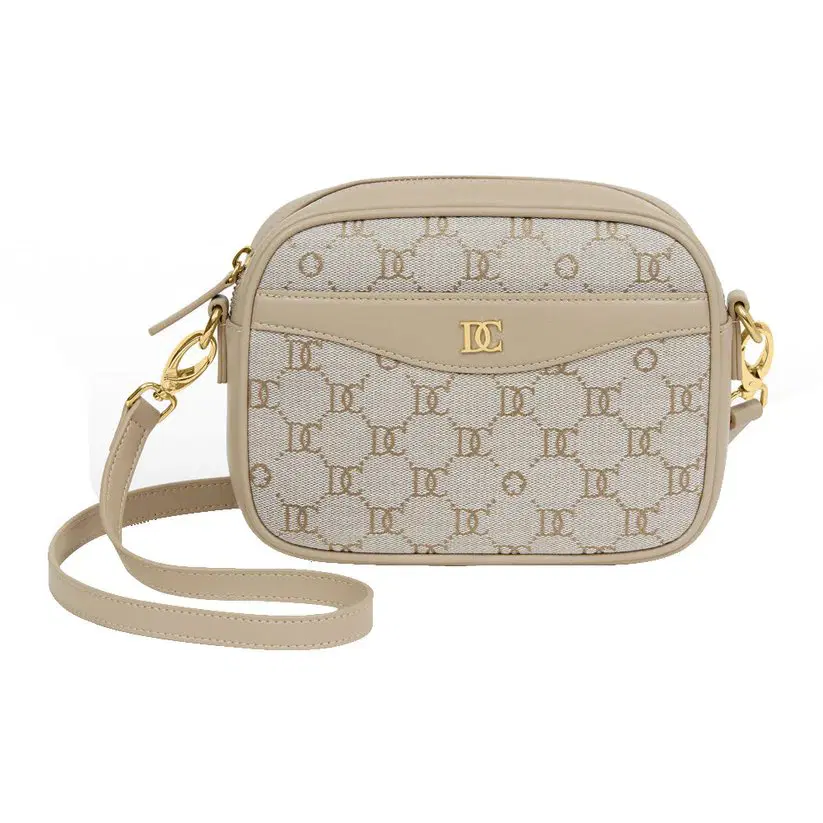DICI Milano Beige Shoulder Bag with Logo Design