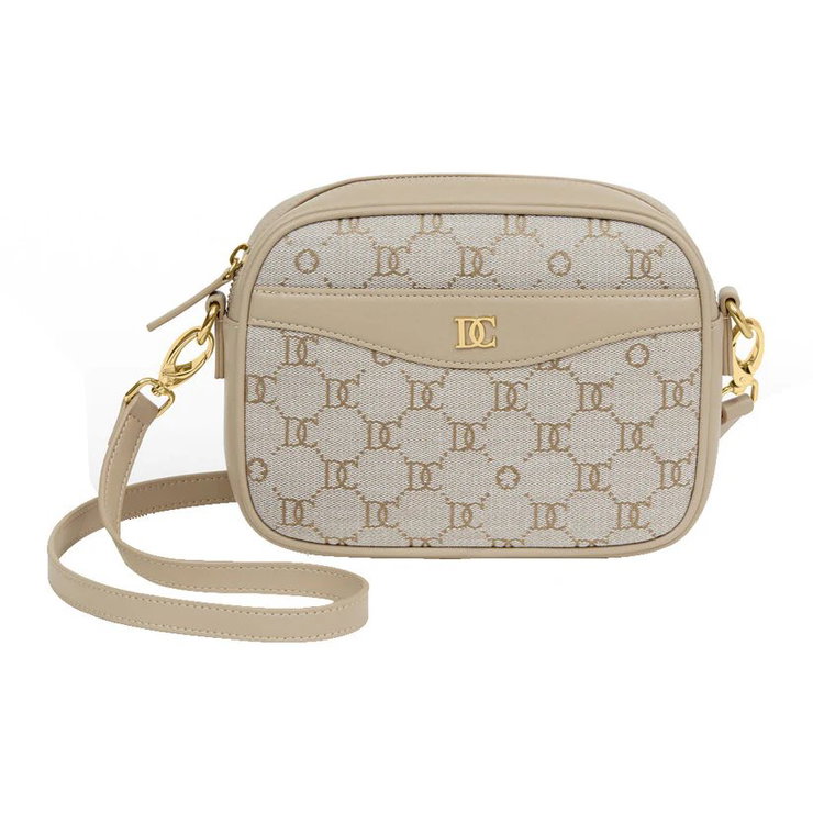 DICI Milano Beige Shoulder Bag with Logo Design