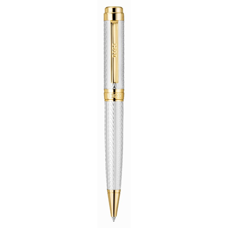 DICI Milano Silver & Gold Engraved Ballpoint Pen