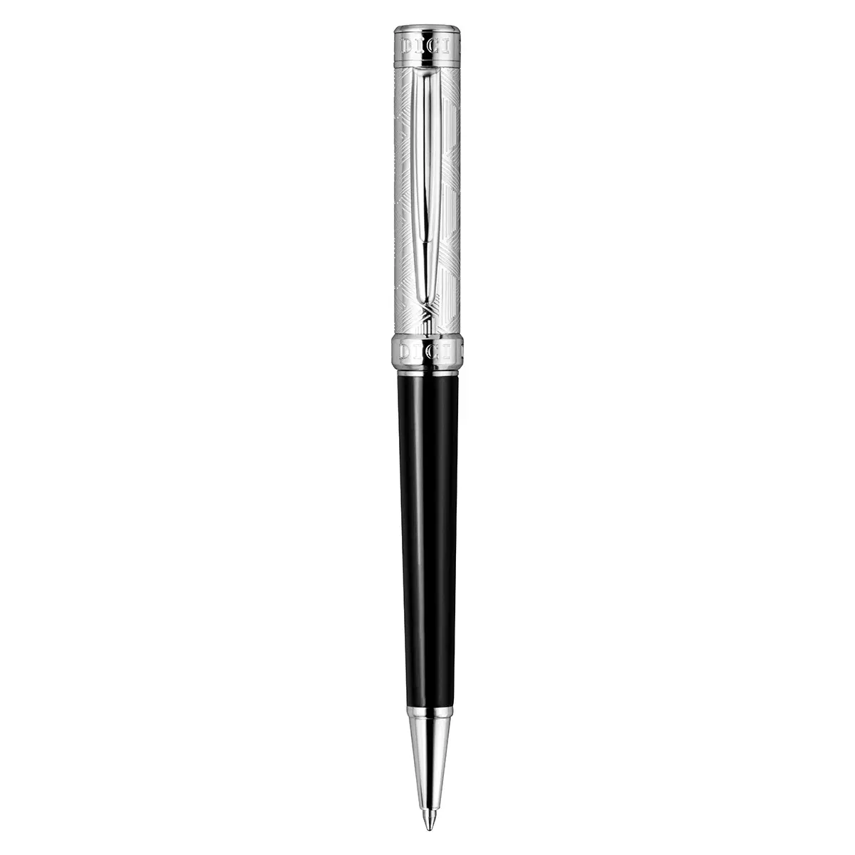 DICI Milano Black & Silver Ballpoint Pen for Men