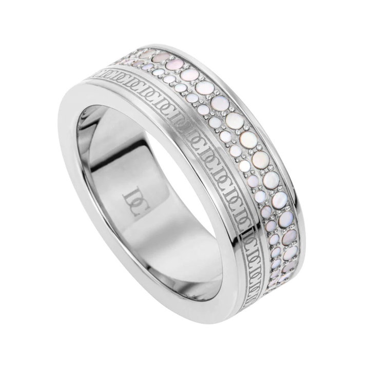 DICI Milano ring for women steel silver with MOP size 6