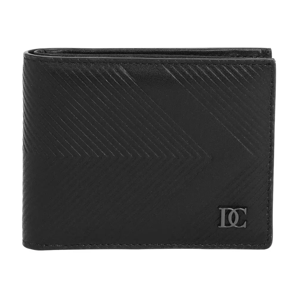 DICI Milano Black Leather Wallet for Men 8 Card Slots