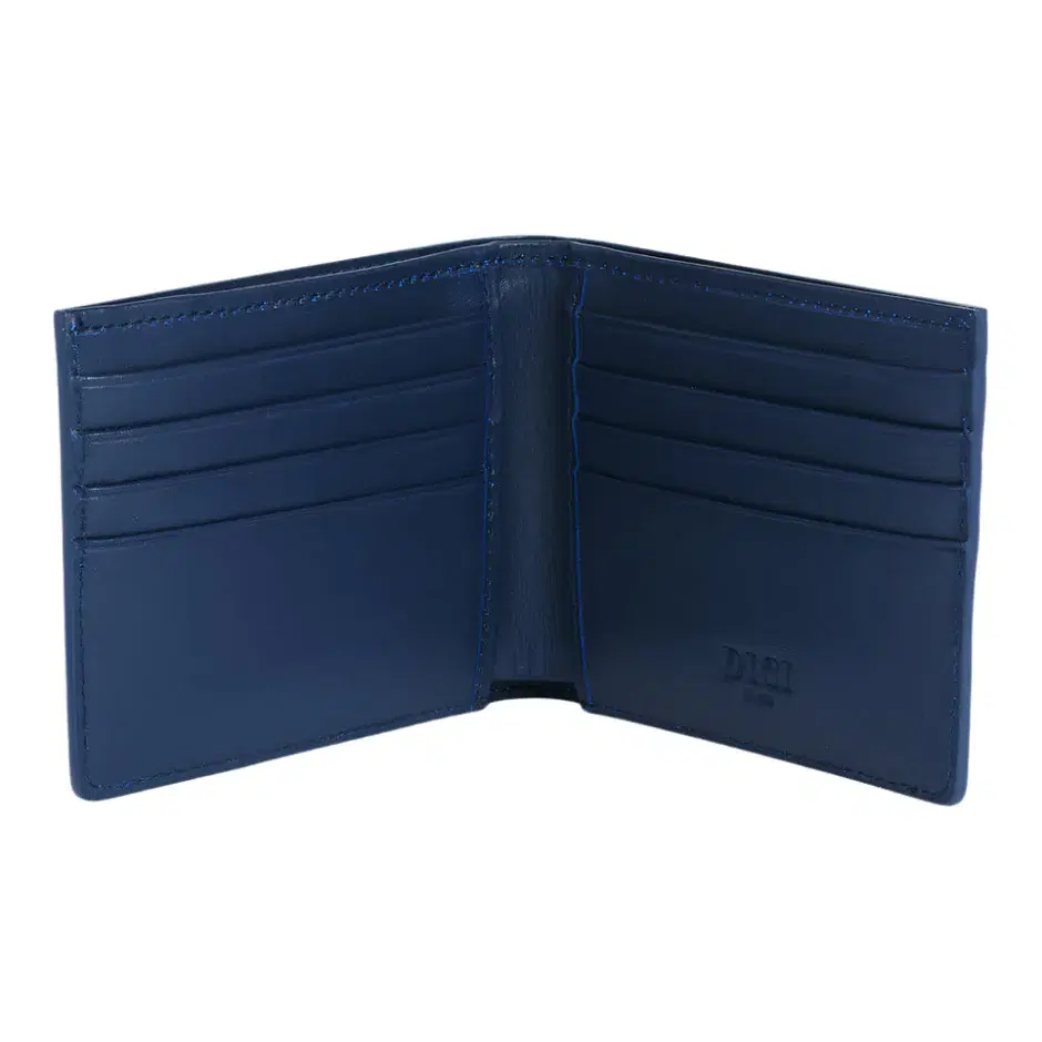 DICI Milano Navy Blue Leather Wallet for Men 8 Card Slots
