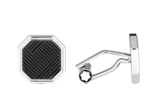 Montblanc Extreme 3.0 Cufflink steel silver , Black