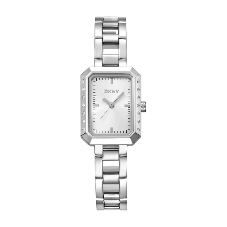 DKNY Uptown Midi Women Silver Watch with Crystal