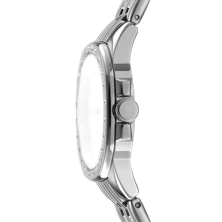 DKNY Women's Steel Watch – Silver Roman Dial