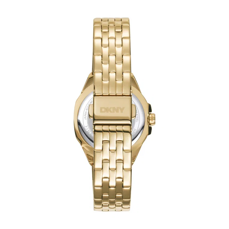 DKNY Women's Gold Steel Watch – Crystal Bezel