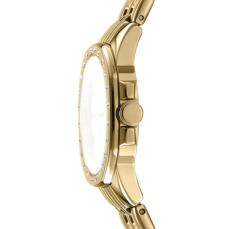 DKNY Women's Gold Steel Watch – Crystal Bezel