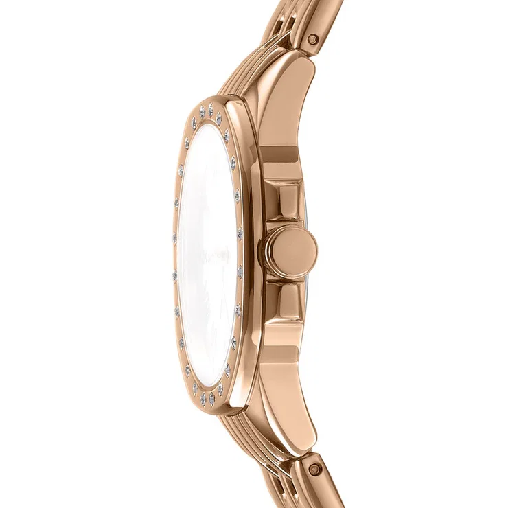DKNY Women's Rose Gold Watch – Crystal Bezel