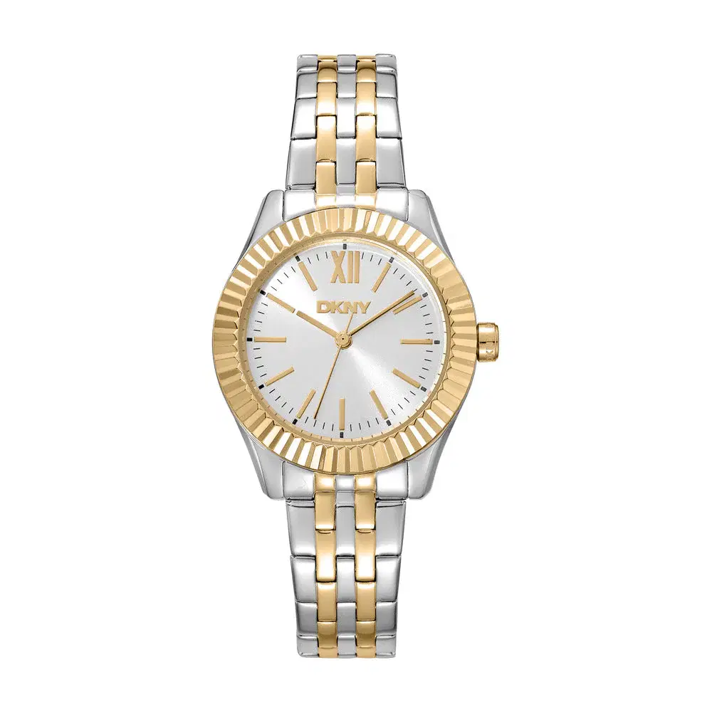 DKNY Women's Silver & Gold Stainless Steel Watch