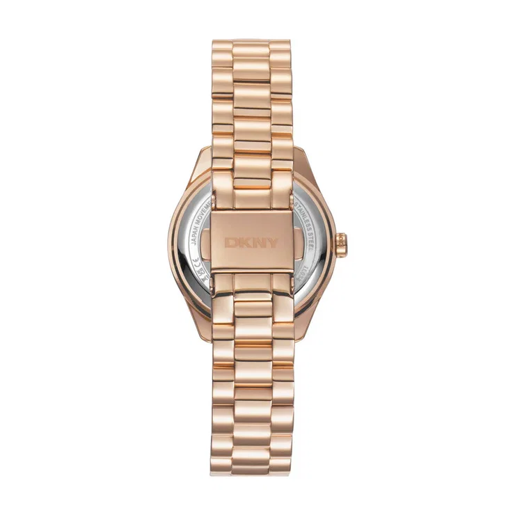 DKNY Rose Gold Women's Watch with White Dial