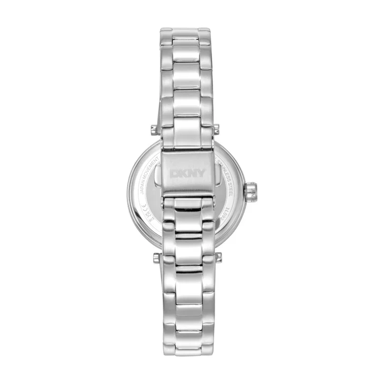 DKNY Women Silver Stainless Steel Watch with Crystal 
