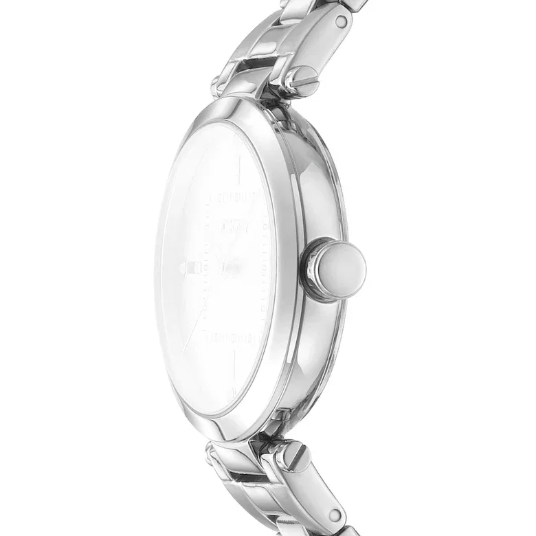 DKNY Women Silver Stainless Steel Watch with Crystal 