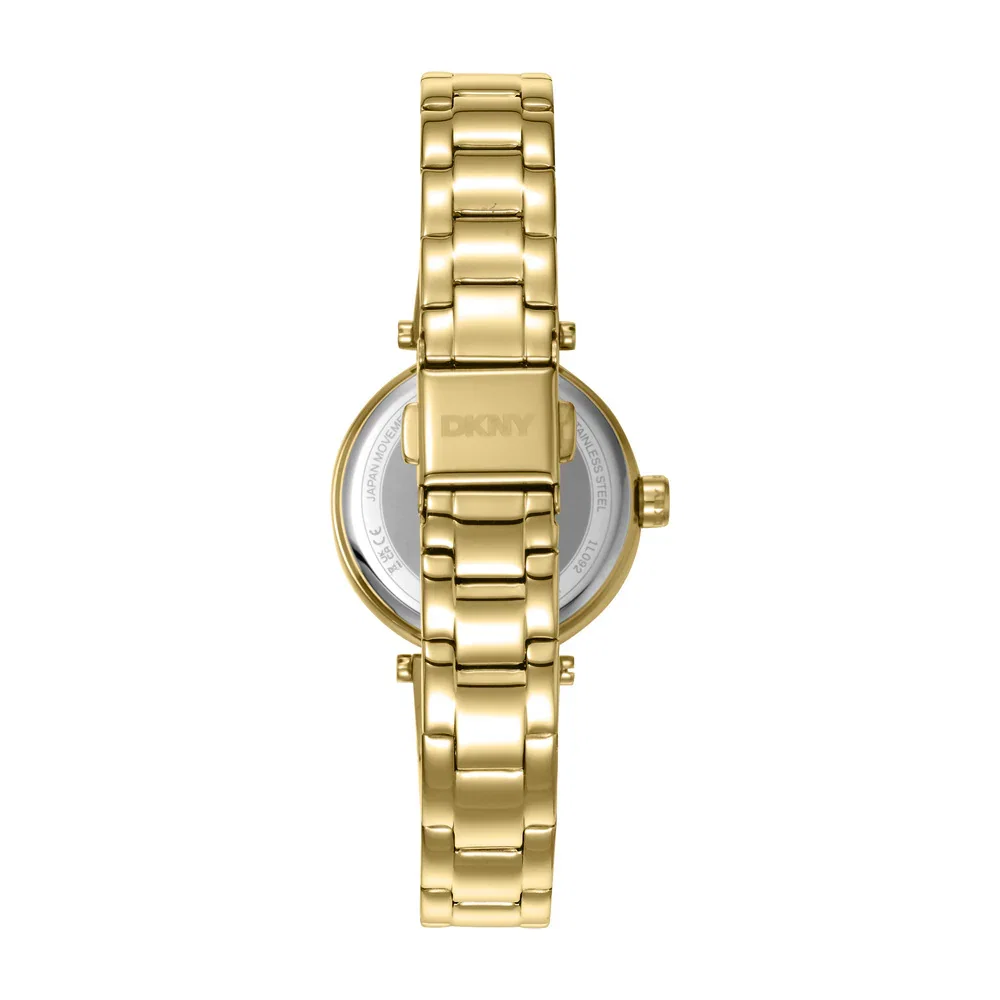 DKNY Women Gold Stainless Steel Watch with Crystal 