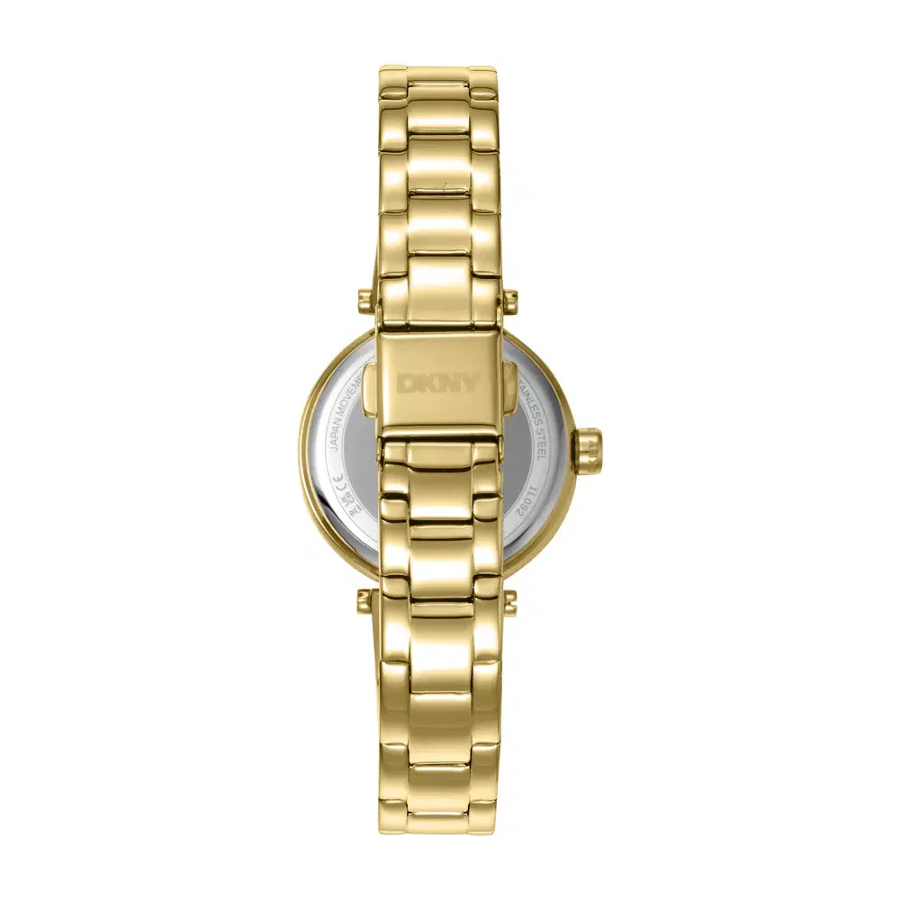 DKNY Women Gold Stainless Steel Watch with Crystal 