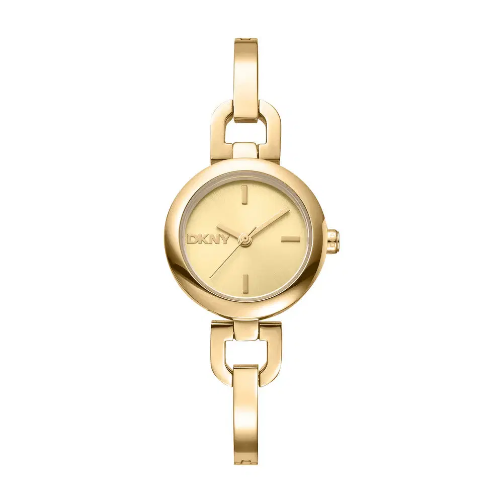 DKNY Women's Open Link Gold Steel Bracelet Watch