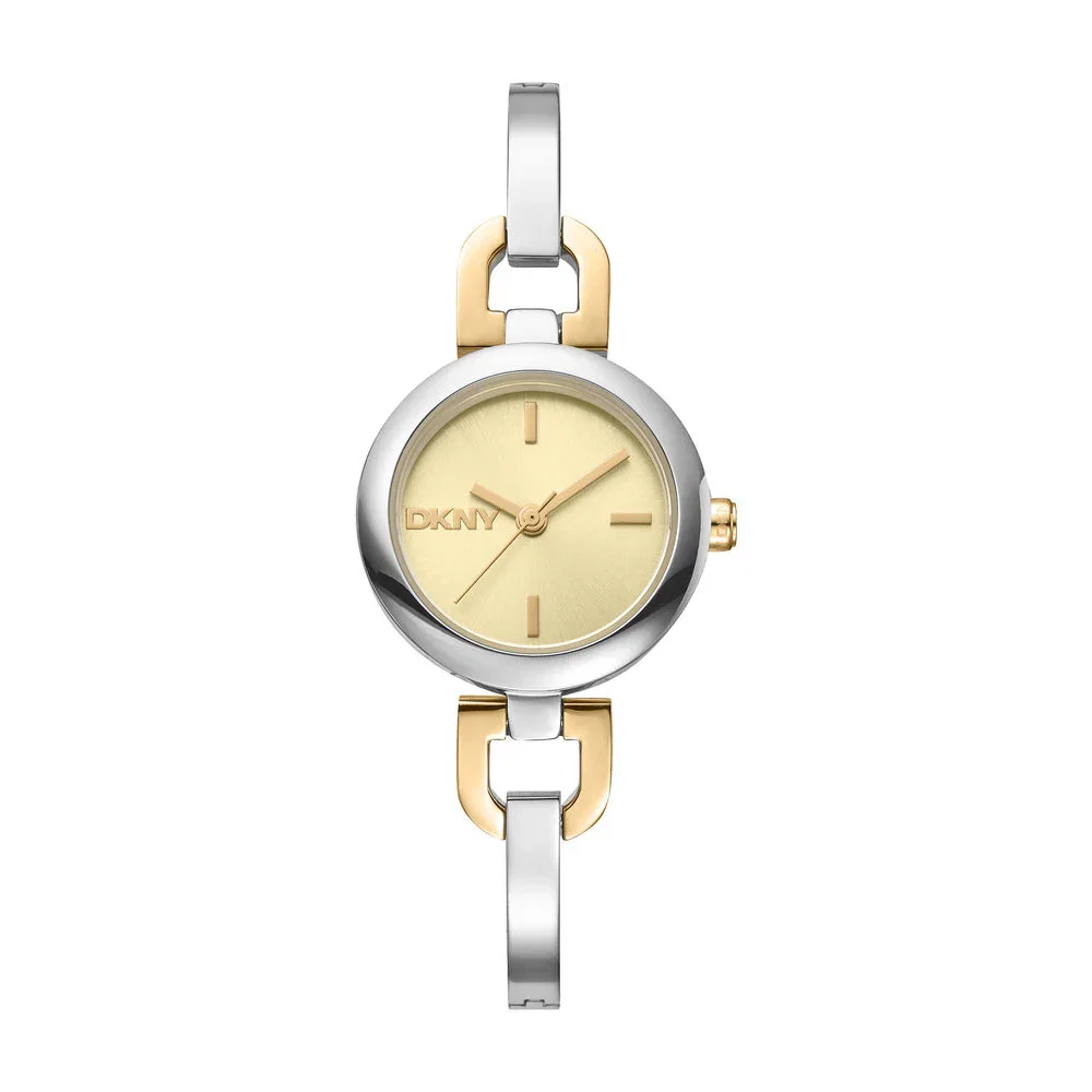 DKNY Women's Open Link Two-Tone Steel Bracelet Watch