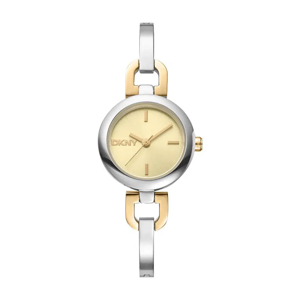 DKNY Women's Open Link Two-Tone Steel Bracelet Watch