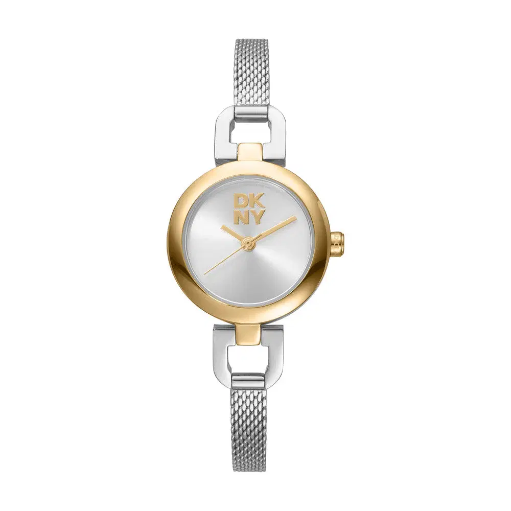 DKNY Women's Milanese Gold & Silver Steel Bracelet Watch