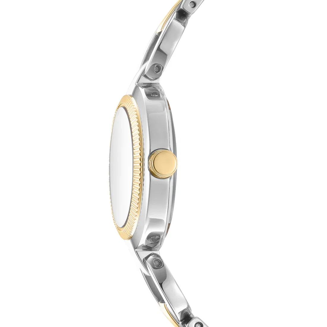 DKNY Women Posh Gold & Silver Stainless Steel Watch