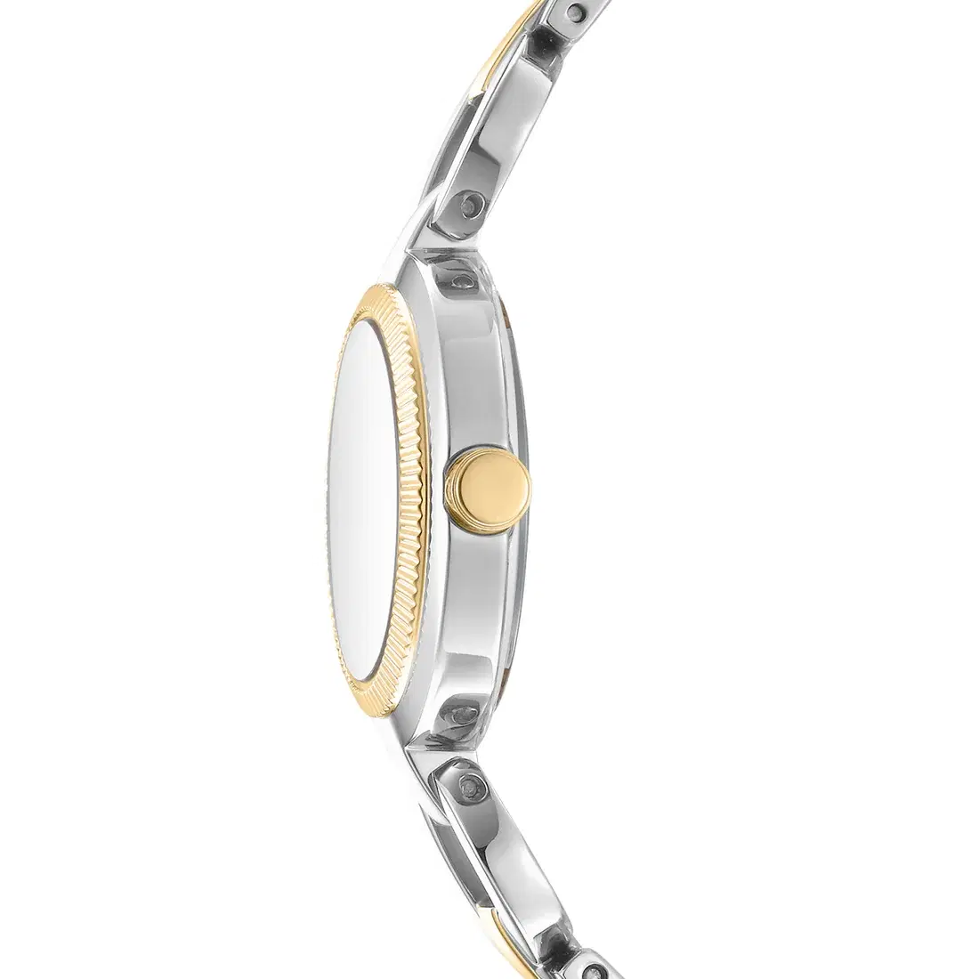DKNY Women Posh Gold & Silver Stainless Steel Watch