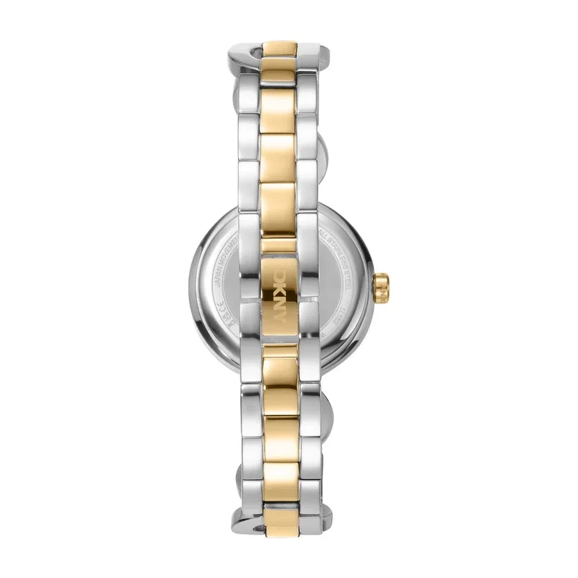 DKNY Women Posh Gold & Silver Stainless Steel Watch