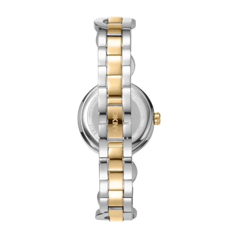 DKNY Women Posh Gold & Silver Stainless Steel Watch