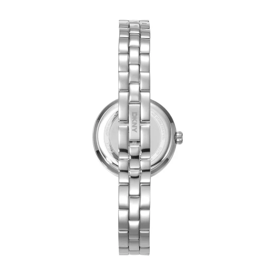 DKNY Women Pierced Silver Stainless Steel Watch