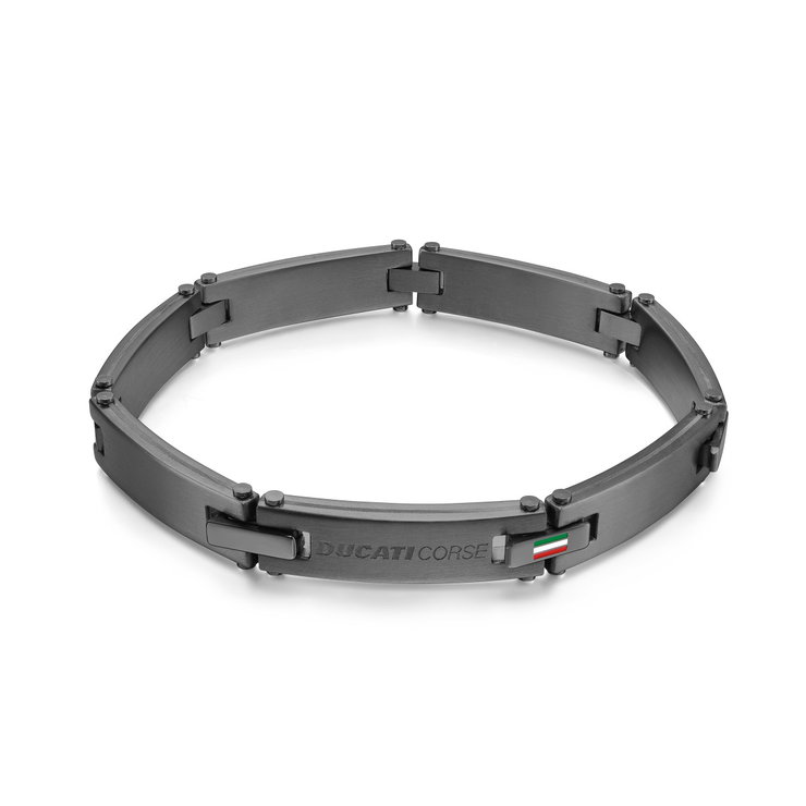 Ducati Corse Bracelet For Men Steel Black , Grey