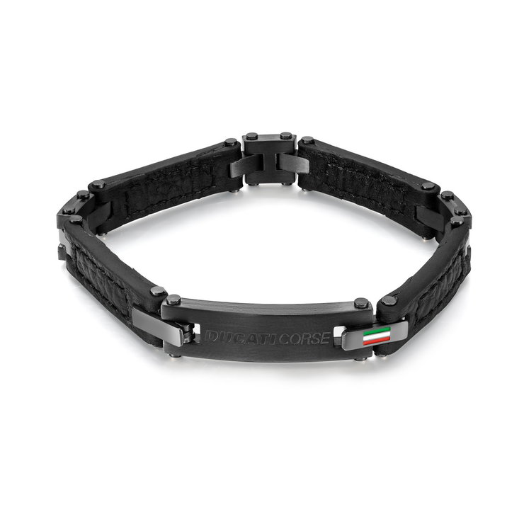 Ducati Corse Bracelet For Men Steel Black , Silver