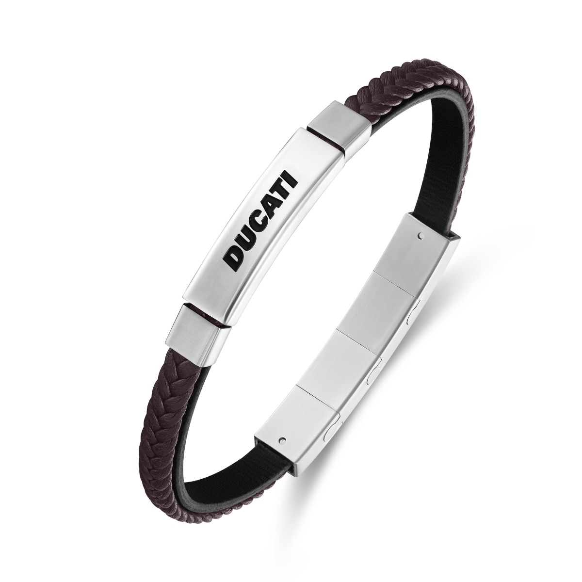Ducati VOYAGE Brown Leather Bracelet for Men