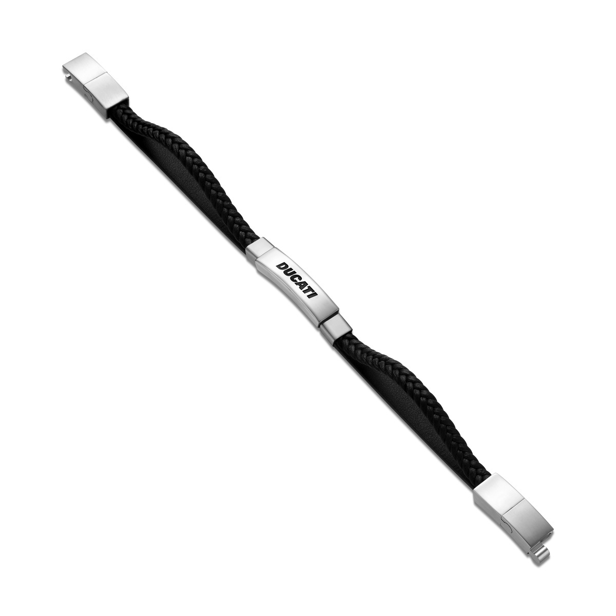 Ducati VOYAGE Black Leather Bracelet for Men