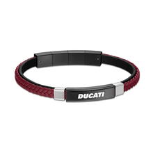 Ducati VOYAGE Red Leather Bracelet for Men