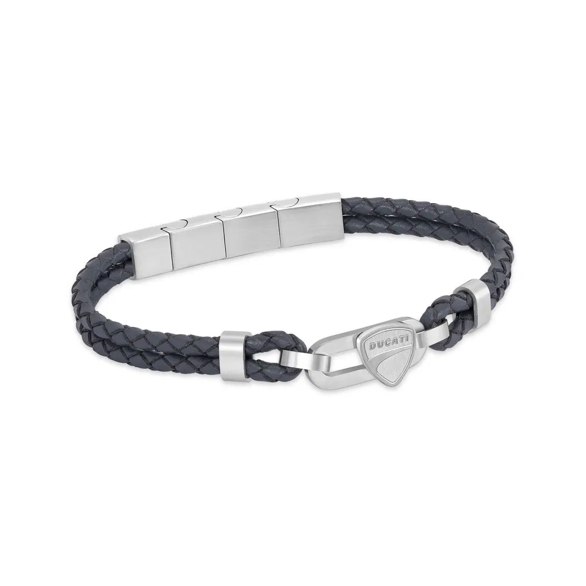 Ducati NITRO Grey Leather Bracelet for Men