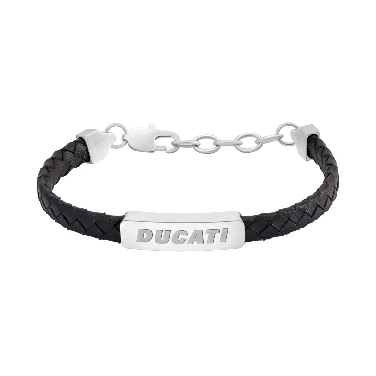 Ducati TENSIONE Black Leather Bracelet for Men