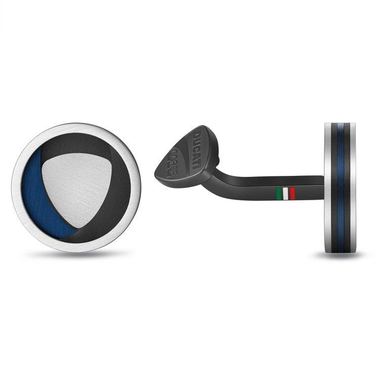 Ducati Valore Cufflink For Men Steel Blue , Black