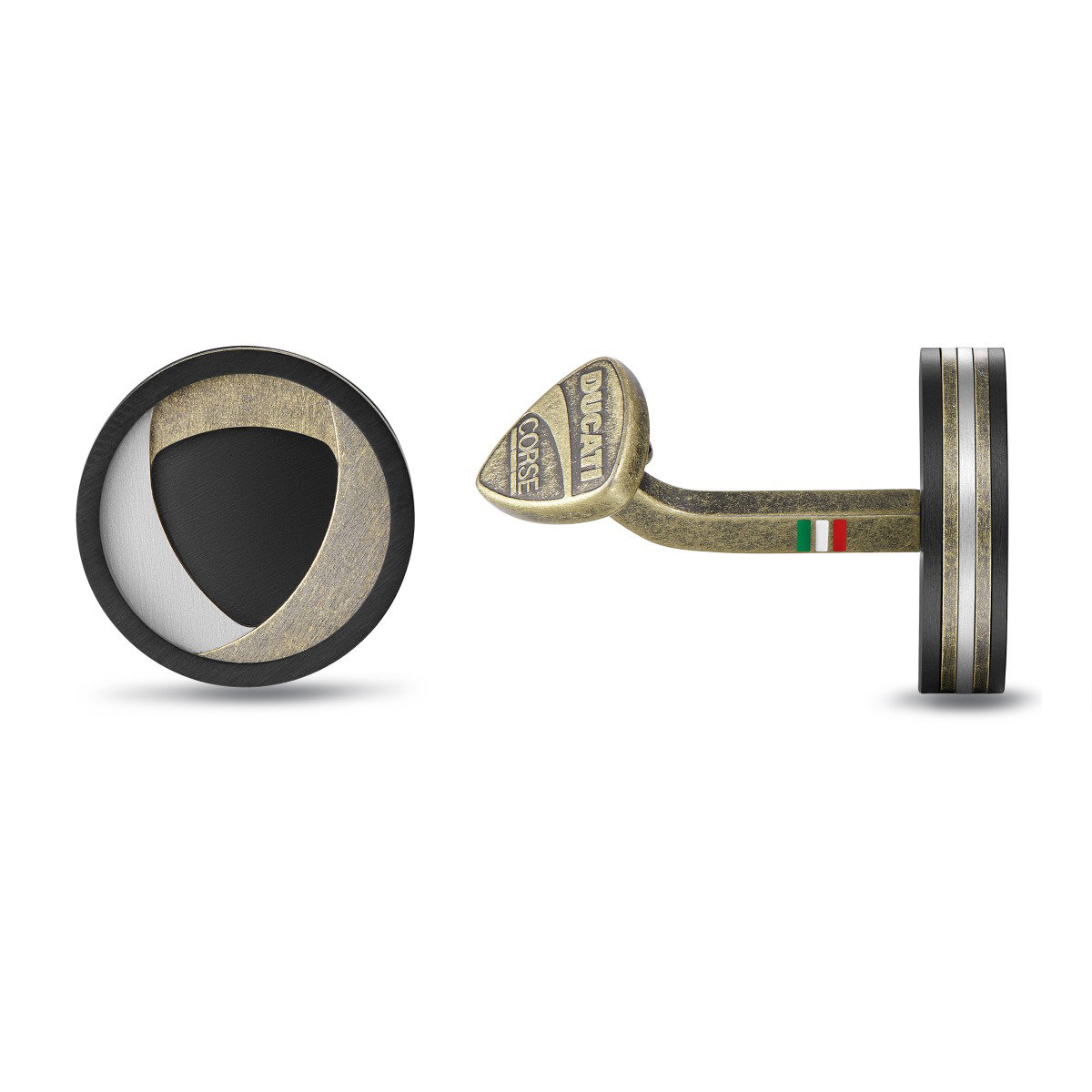 Ducati Valore Cufflink For Men Steel Black , Dark Grey