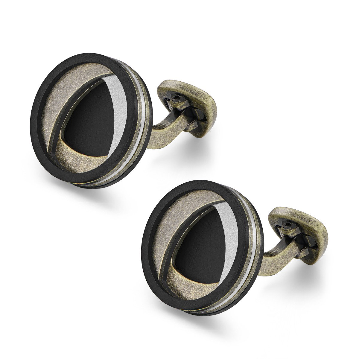 Ducati Valore Cufflink For Men Steel Black , Dark Grey