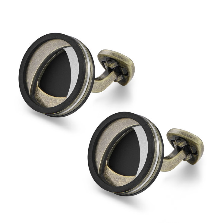 Ducati Valore Cufflink For Men Steel Black , Dark Grey