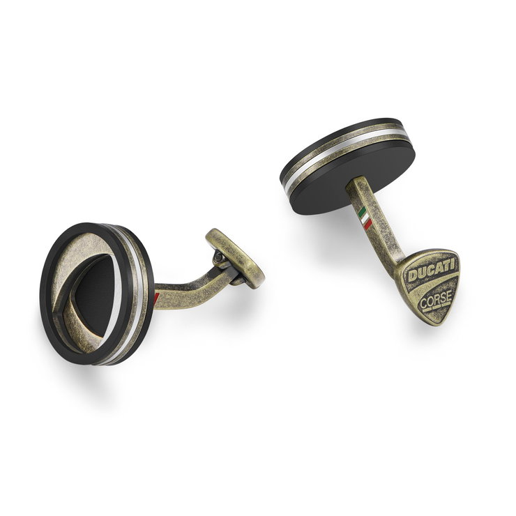 Ducati Valore Cufflink For Men Steel Black , Dark Grey