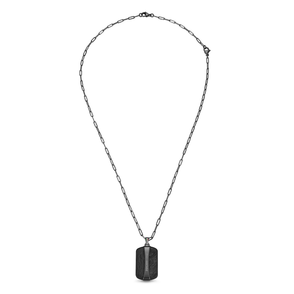 Ducati Podio Men Necklace Steel Black , Grey