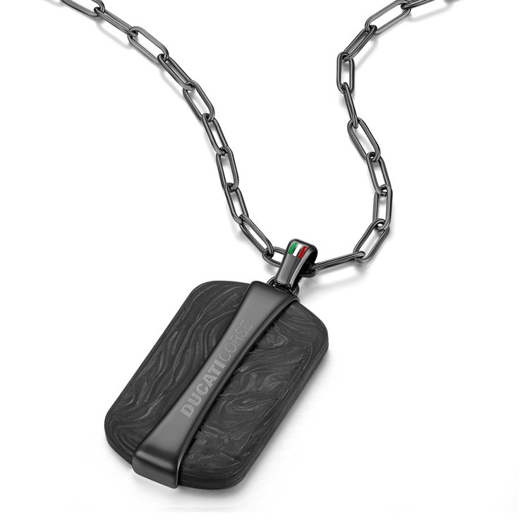 Ducati Podio Men Necklace Steel Black , Grey
