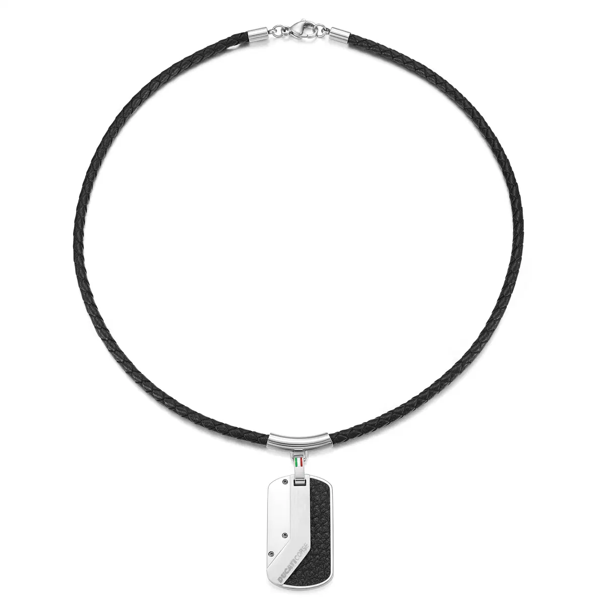 Ducati Necklace For Men Black Leather