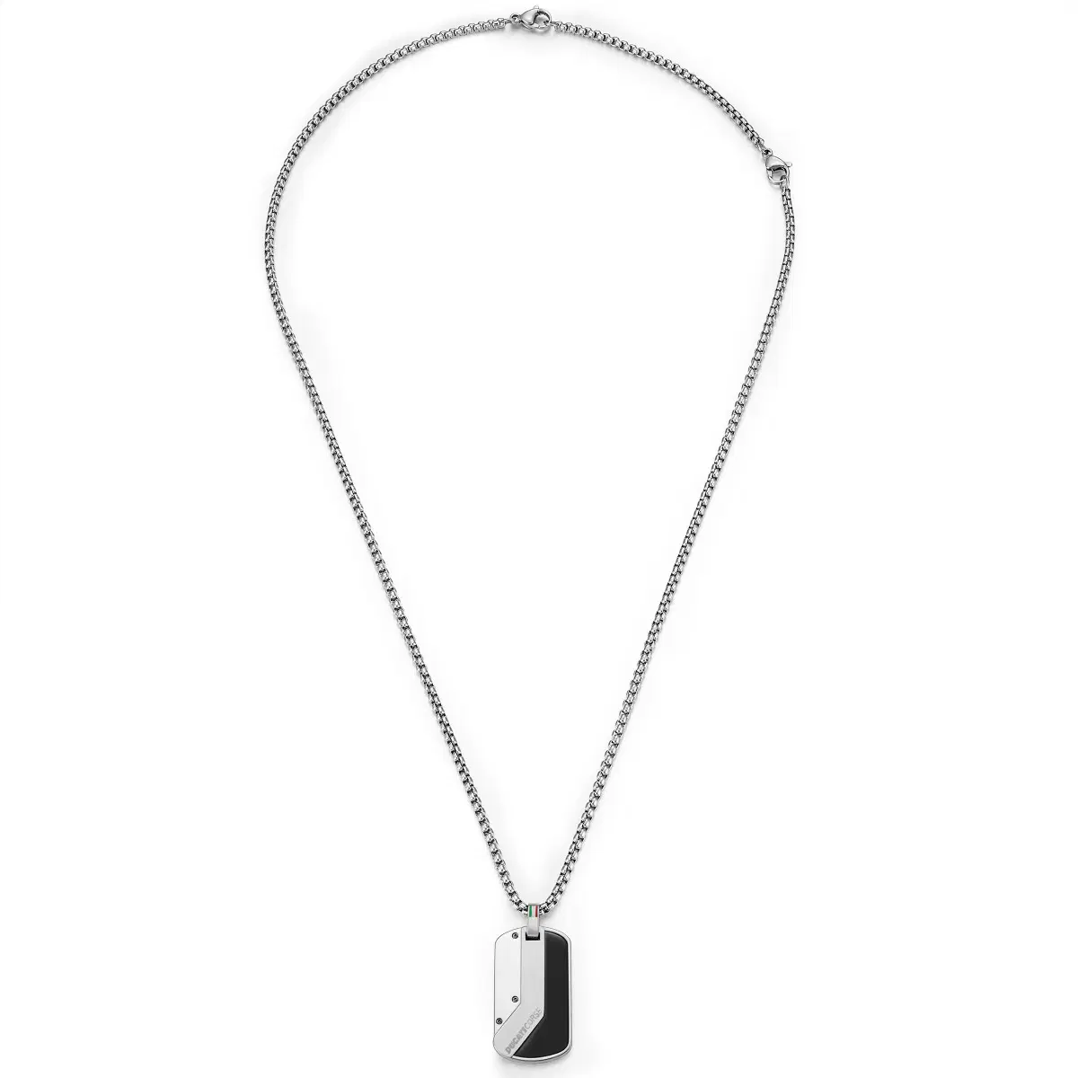 Ducati Sfida Men Necklace Steel Silver , Black