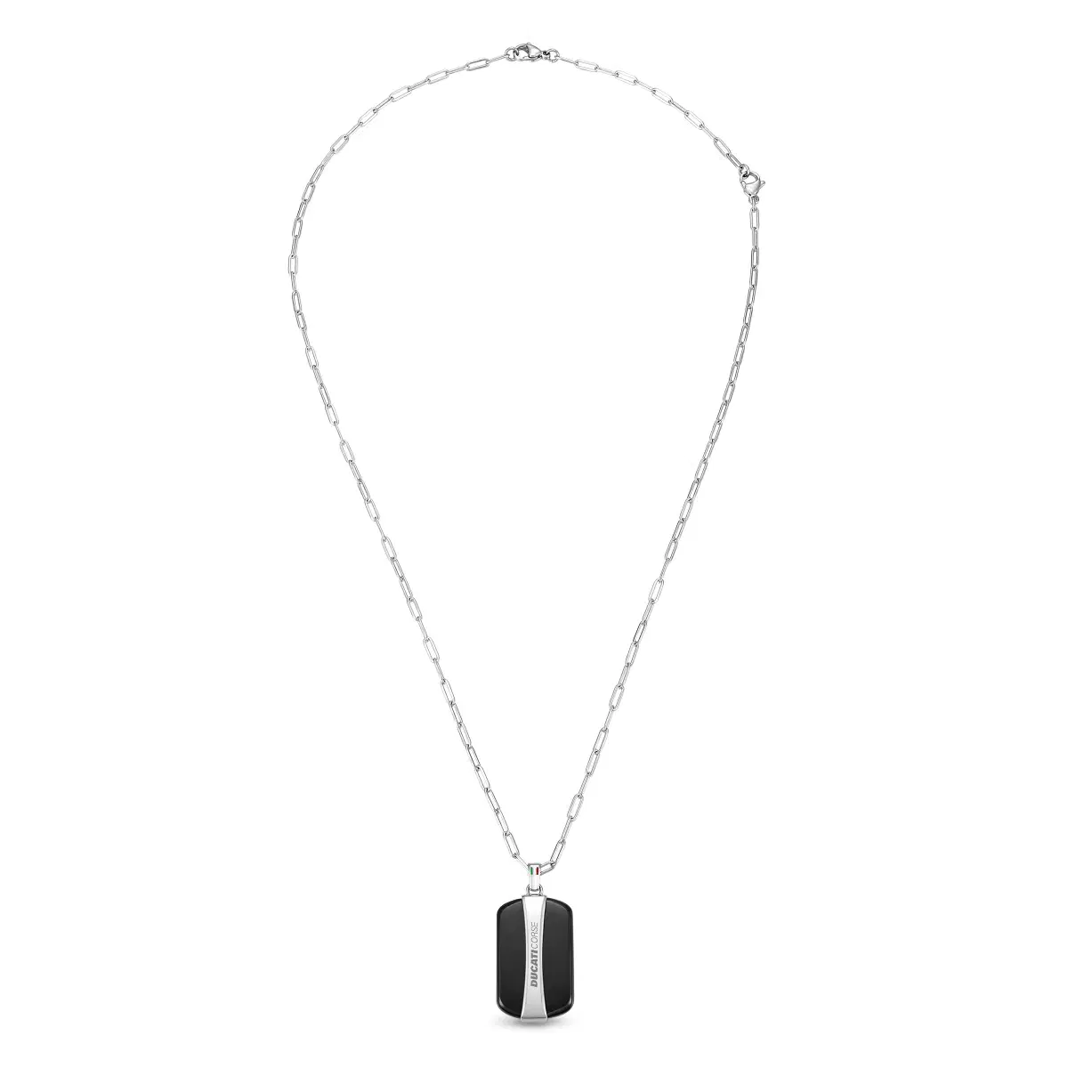 Ducati Solido Men Necklace Steel Silver , Black