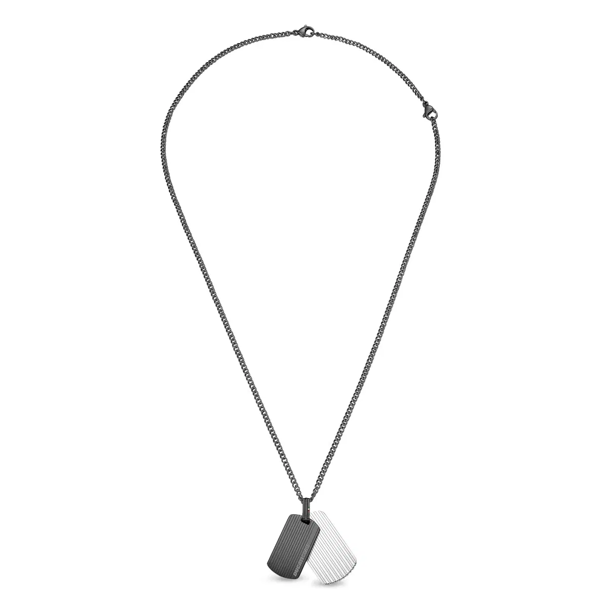 Ducati ORGL necklace for men steel gun metal , Silver